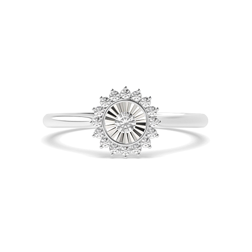 4 Prong Round Nebulatouch Naturally Mined Diamond Engagement Rings