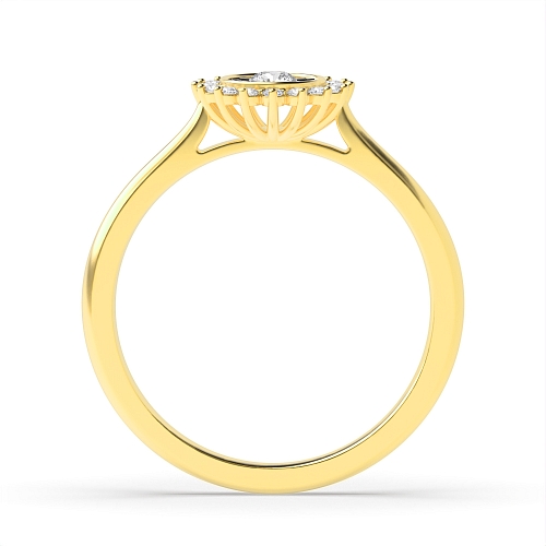 4 Prong Round Yellow Gold Nebulatouch Engagement Rings