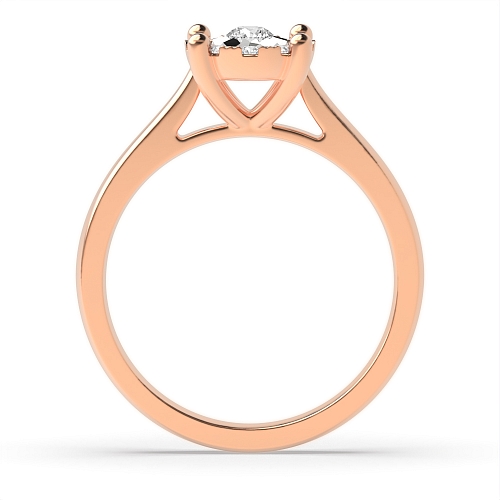 4 Prong Round Rose Gold Dreamveil Engagement Rings