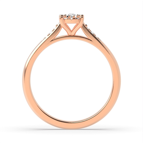 4 Prong Round Rose Gold Vintage Engagement Rings