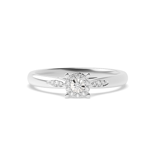 4 Prong Round Vintage Naturally Mined Diamond Engagement Rings