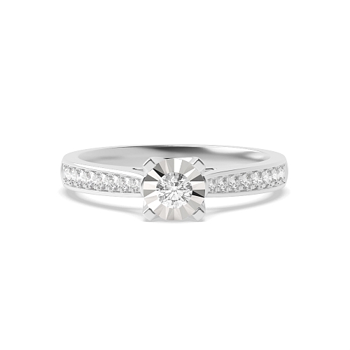 4 Prong Round Lavish Naturally Mined Diamond Engagement Rings