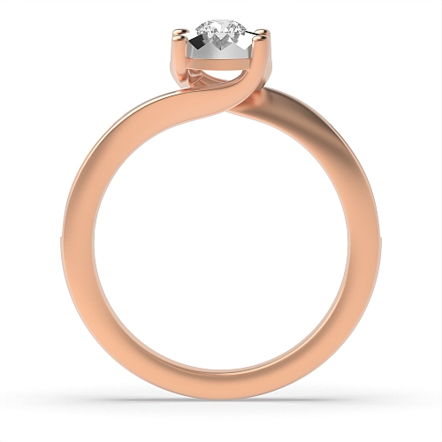 4 Prong Round Rose Gold Whisperfade Engagement Rings