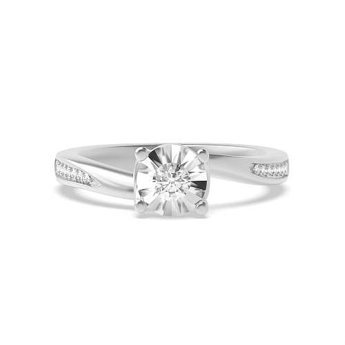 4 Prong Round Whisperfade Engagement Rings