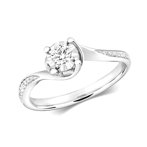4 Prong Round Silencesoft Engagement Rings