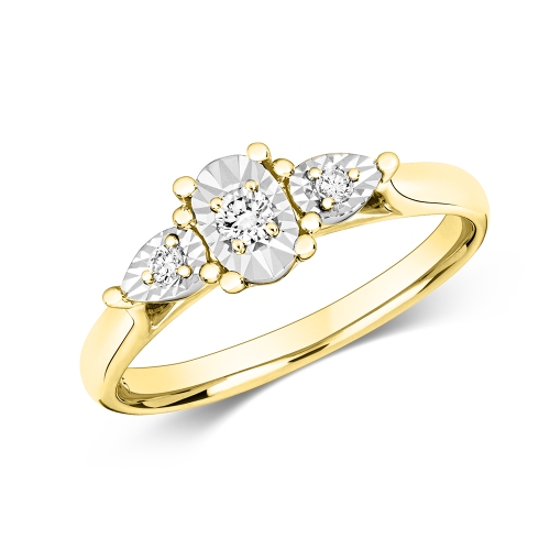 4 Prong Round Yellow Gold Opulent Engagement Rings