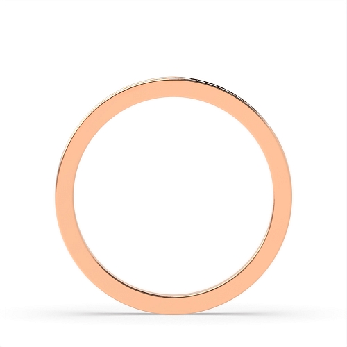 Pave Setting Round Rose Gold Halfwayshimmer Eternity Diamond Rings
