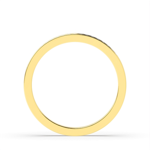 Pave Setting Round Yellow Gold Halfwayshimmer Eternity Diamond Rings