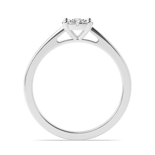 4 Prong Round Illusion side at discounted price Naturally Mined Diamond Engagement Rings