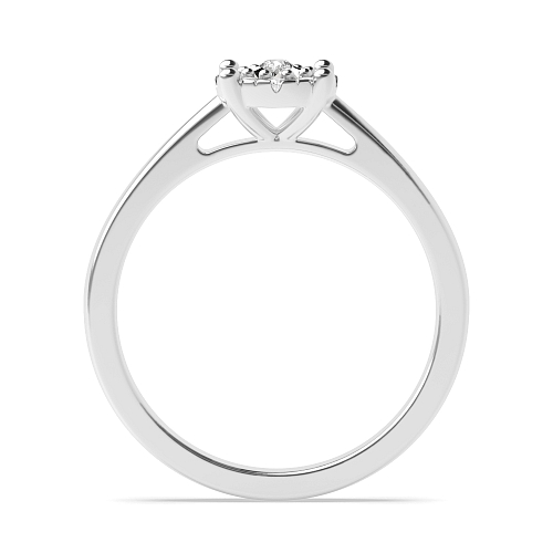 4 Prong Round Illusion side store Naturally Mined Diamond Engagement Rings