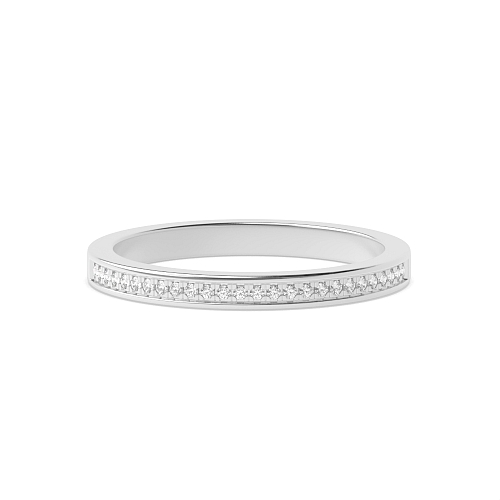 Pave Setting Round Heritage Eternity Diamond Rings