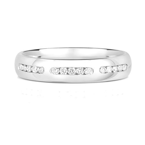 Channel Setting Round Eternal bond Half Eternity Engagement Rings