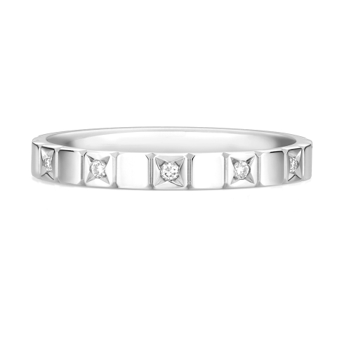 Channel Setting Round Fullglint Eternity Engagement Rings