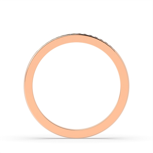Channel Setting Round Rose Gold Whisper Eternity Engagement Rings