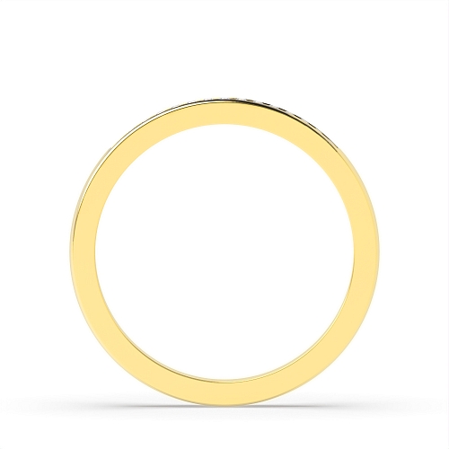 Channel Setting Round Yellow Gold Whisper Eternity Engagement Rings