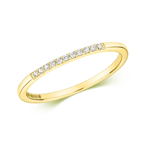 Buy Prong Set Round Diamond Half Eternity Ring  - Abelini