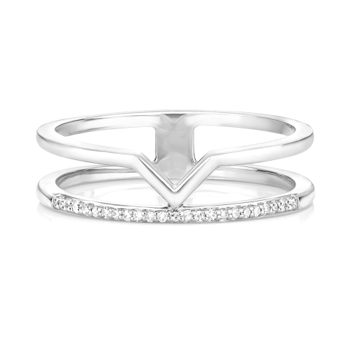 Pave Setting Round Lux Half Eternity Engagement Rings