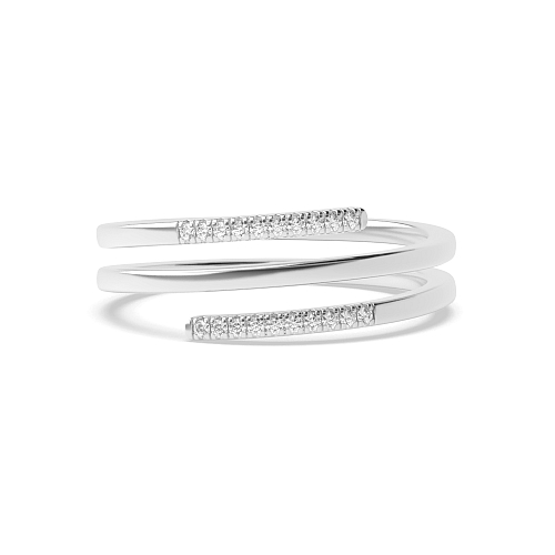 Pave Setting Round Spiral unique Eternity Diamond Rings