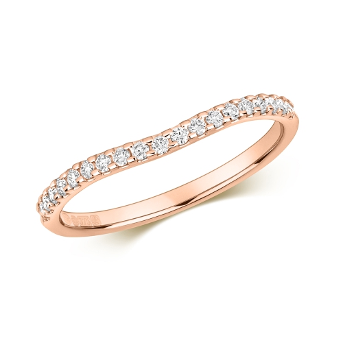 Buy Prong Setting Round Diamond Curve Ring Abelini - Abelini