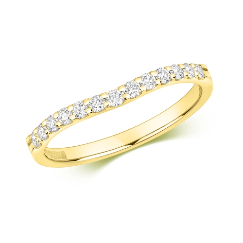       Buy Prong Setting Round Diamond Curve Ring  - Abelini