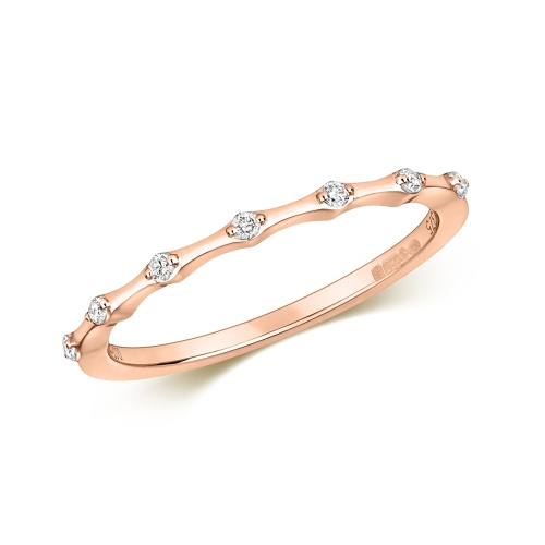 Buy Prong Setting Round Diamond Half Eternity Ring Uk - Abelini