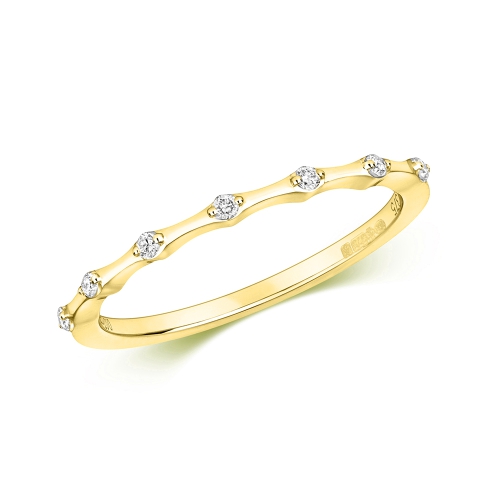 Buy Prong Setting Round Diamond Half Eternity Ring Uk - Abelini