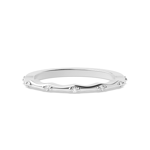 4 Prong Round Unusual Eternity Wedding Rings & Bands