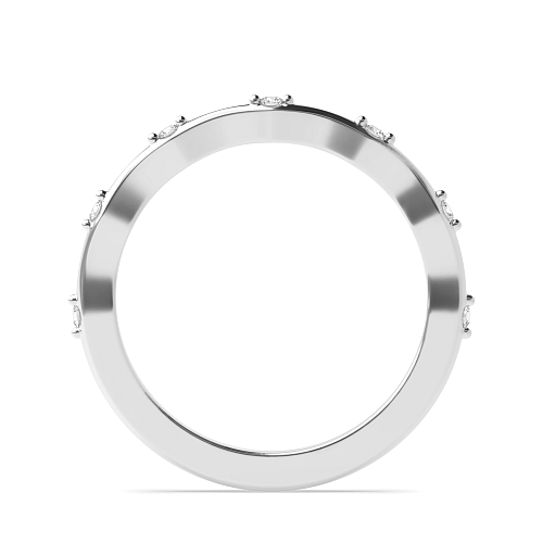 4 Prong Round Unusual Eternity Wedding Rings & Bands