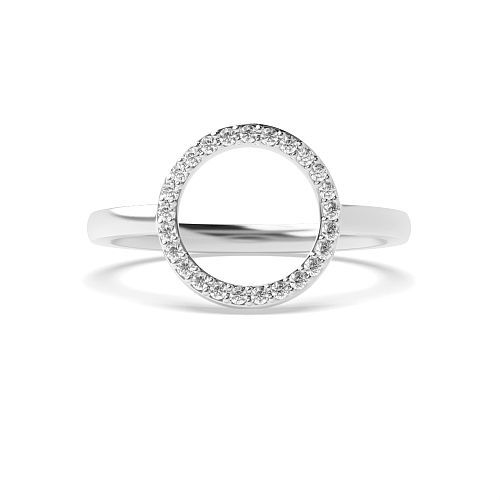 4 Prong Round Echo side Naturally Mined Diamond Engagement Rings
