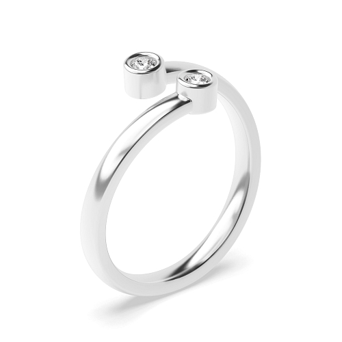 Bezel Setting Round Eternal half Sale Engagement Rings