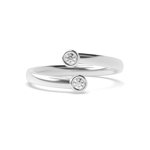 Bezel Setting Round Eternal half Sale Engagement Rings