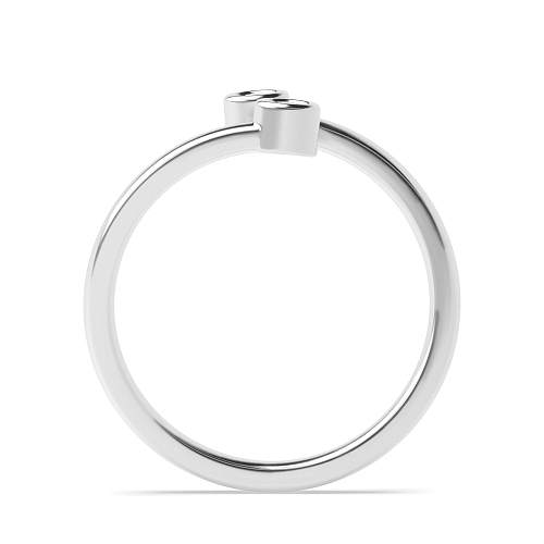 Bezel Setting Round Eternal half Sale Engagement Rings
