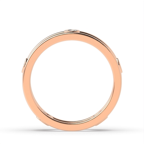 Bezel Setting Round Rose Gold The Aesthetic Engagement Rings