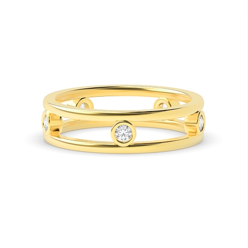 Bezel Setting Round Yellow Gold The Aesthetic Engagement Rings