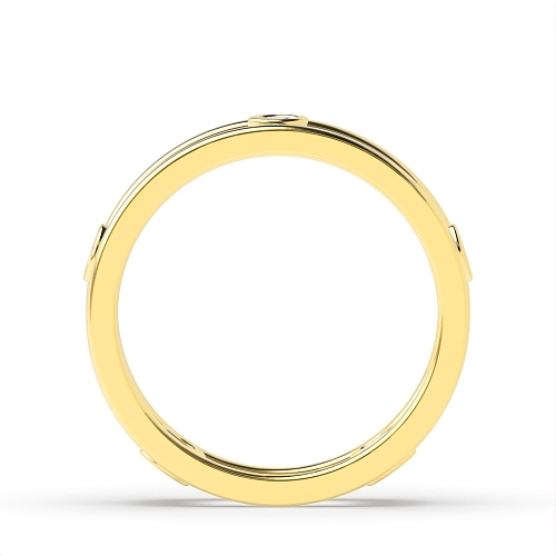 Bezel Setting Round Yellow Gold The Aesthetic Engagement Rings