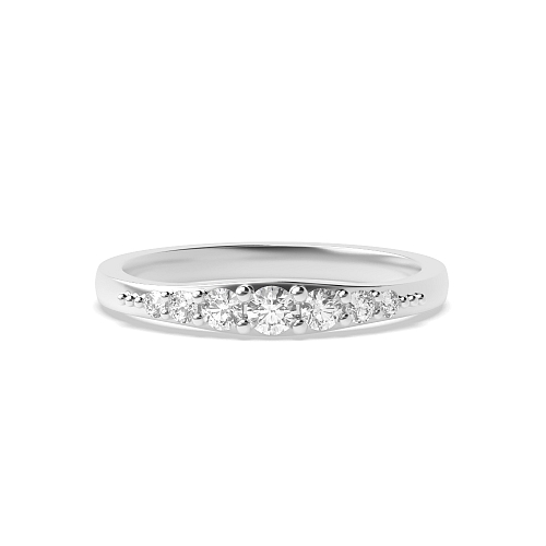 4 Prong Round Fullradiantique Half Eternity Engagement Rings
