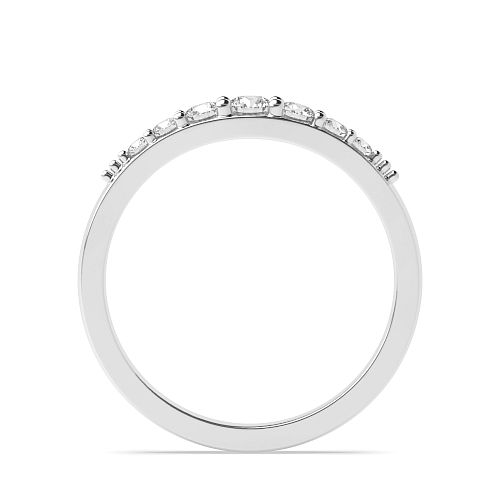 4 Prong Round Fullradiantique Half Eternity Engagement Rings