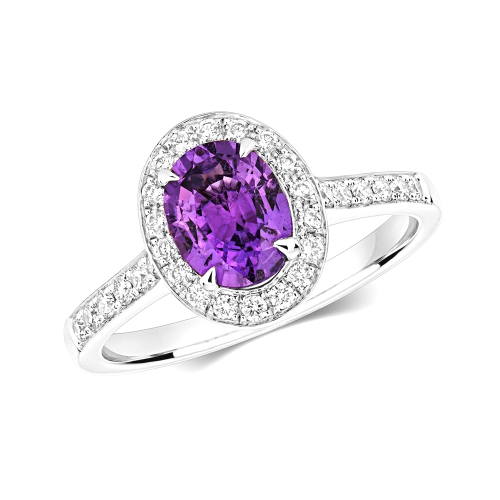 4 Prong Oval Halo oval shaped diamond and Naturally Mined Diamond Gemstone Engagement Rings