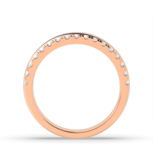 4 Prong Round Rose Gold Mystfull Eternity Engagement Rings