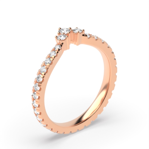 Prong Setting Round Shape Diamond Womens Full Eternity Ring