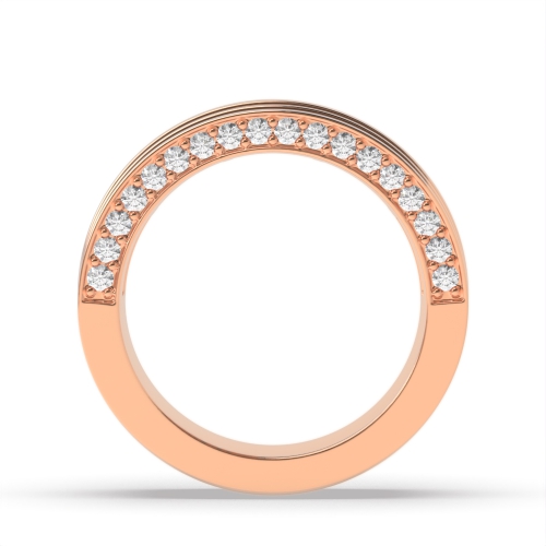 Channel Setting Princess Rose Gold Baguetteradiance Half Eternity Wedding Rings & Bands