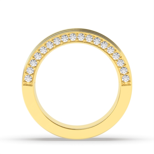 Channel Setting Princess Yellow Gold Baguetteradiance Wedding Rings & Bands