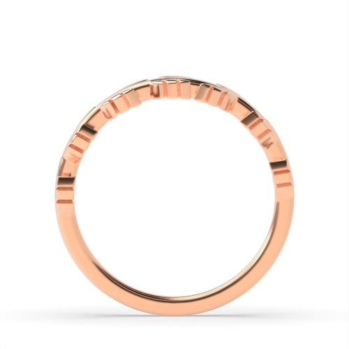 Rose Gold Leaf Women's Shaped Wedding Rings & Bands