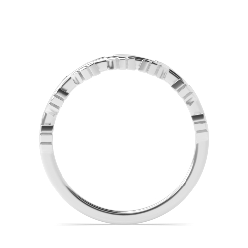 White Gold Leaf Women's Plain Wedding Rings & Bands