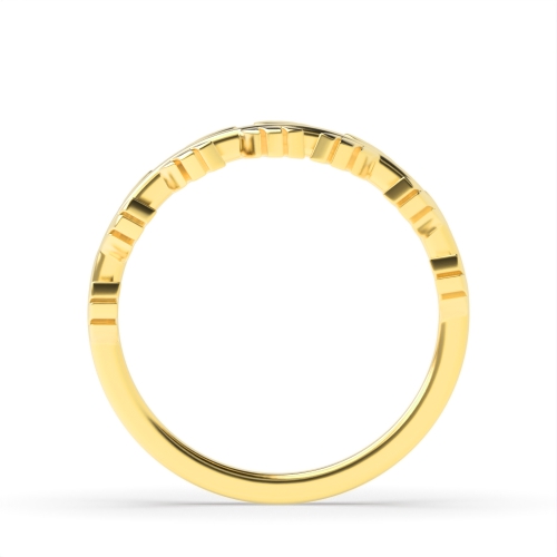 Yellow Gold Leaf Plain Ring Wedding Rings & Bands