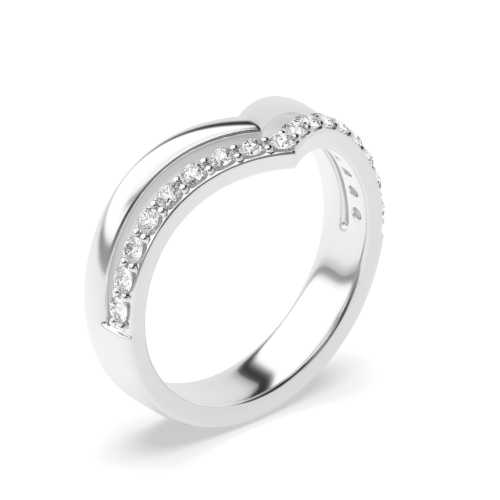 4 Prong Round Half Eternity Diamond Rings