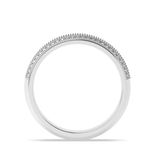Channel Setting Round 3 row Naturally Mined Diamond Eternity Engagement Rings