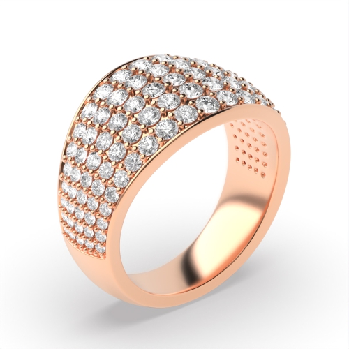 4 Prong Round Rose Gold Noble ring Eternity Engagement Rings