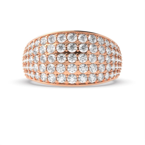 4 Prong Round Rose Gold Noble ring Eternity Engagement Rings