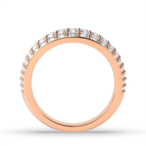 4 Prong Round Rose Gold Noble ring Eternity Engagement Rings